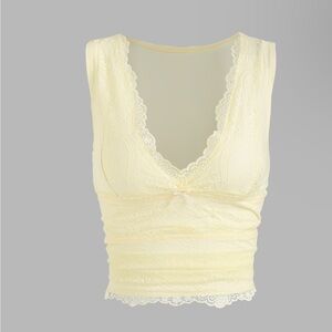 Cider lace crop tank top